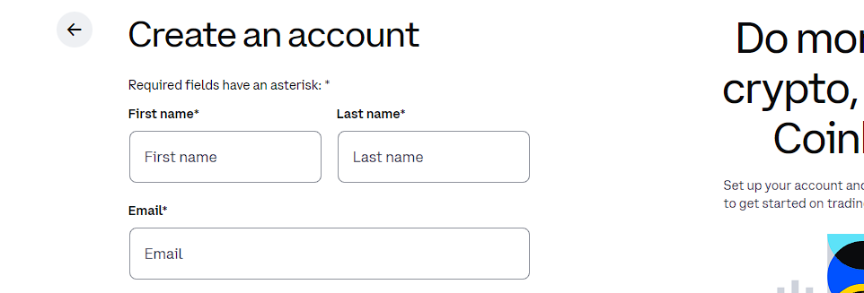 open a coinbase account step 3